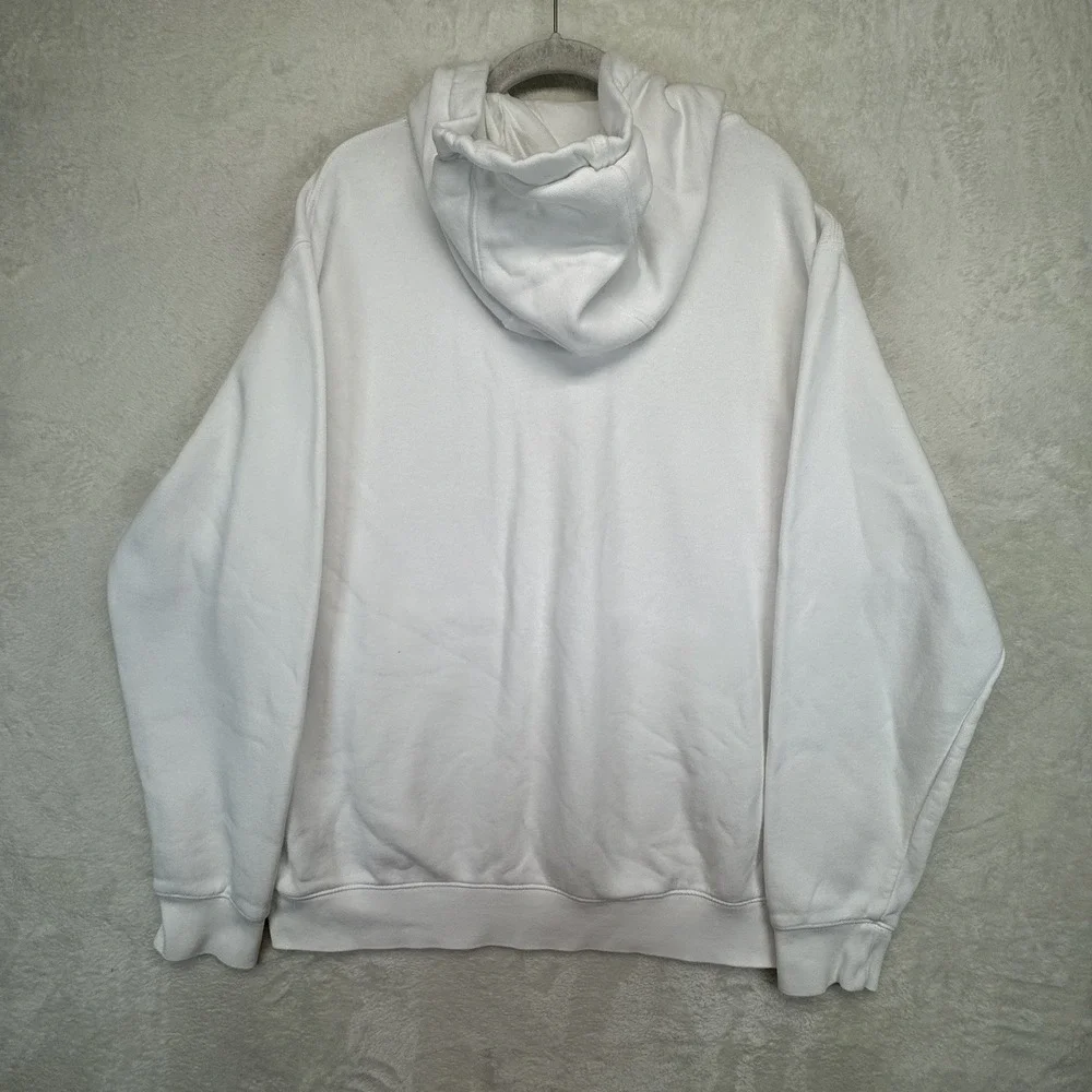 Nike Paris Hoodie Men's L White Just Do It Pullover Fleece Graphic Sweatshirt
